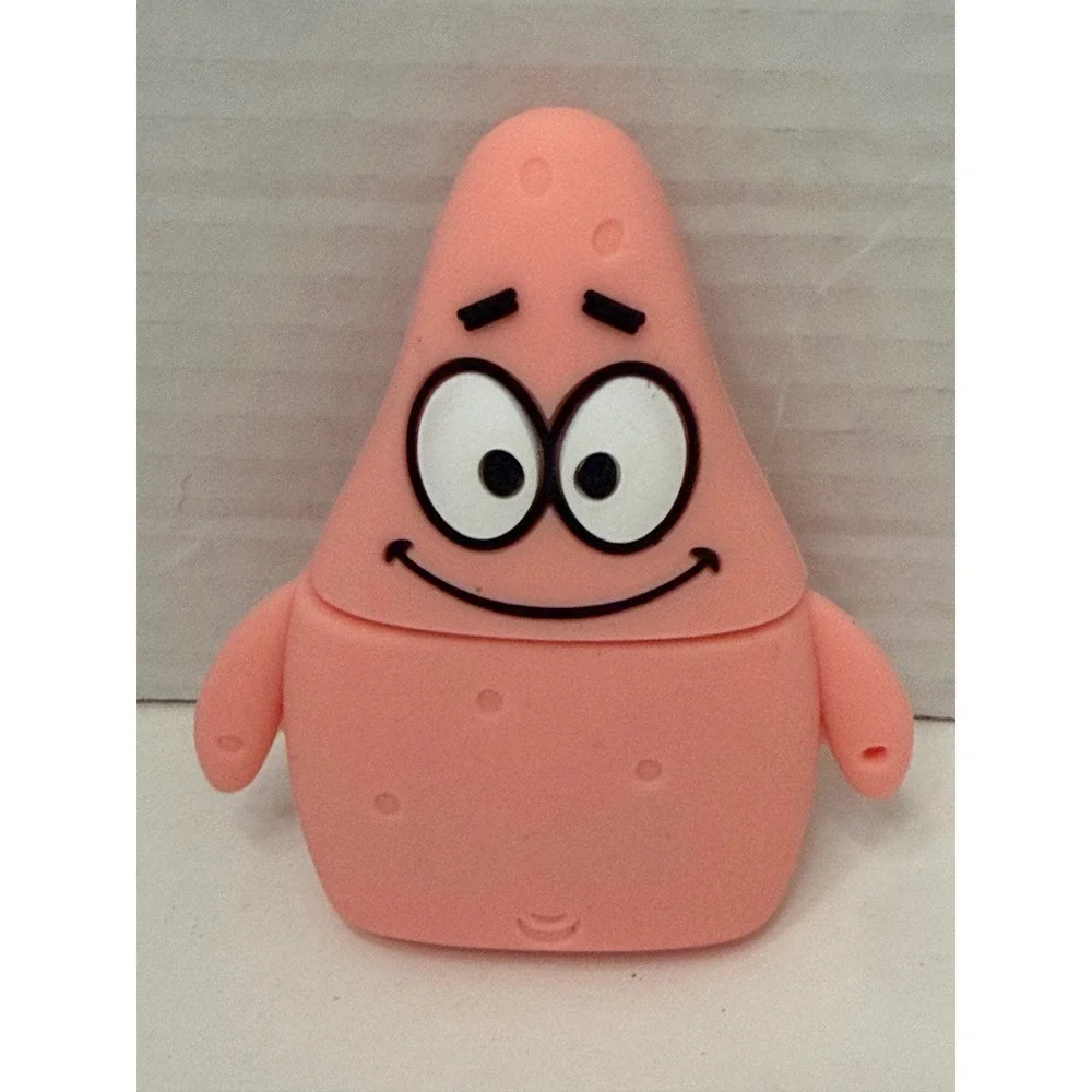 Patrick Star SpongeBob Silicone AirPods Case Cover with Carabiner Pink Ring